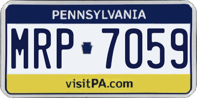 PA license plate MRP7059