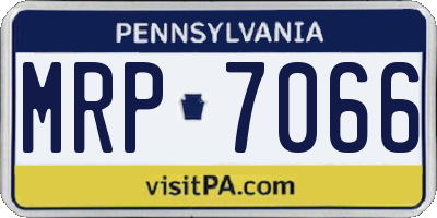PA license plate MRP7066