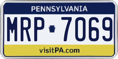 PA license plate MRP7069
