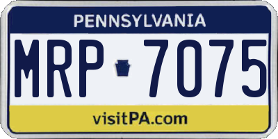 PA license plate MRP7075
