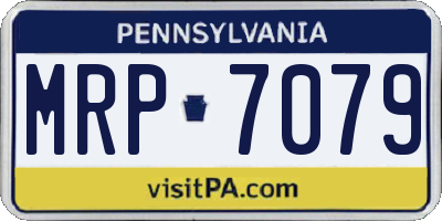 PA license plate MRP7079