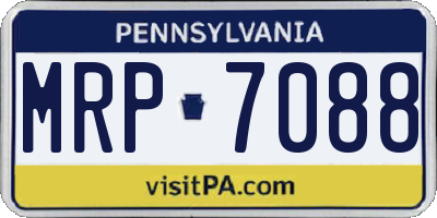 PA license plate MRP7088