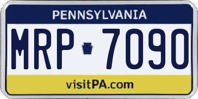 PA license plate MRP7090