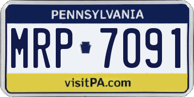 PA license plate MRP7091