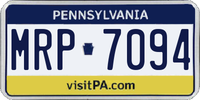 PA license plate MRP7094