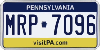 PA license plate MRP7096