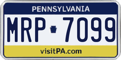 PA license plate MRP7099