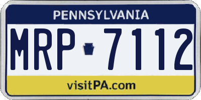 PA license plate MRP7112