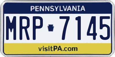 PA license plate MRP7145