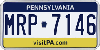 PA license plate MRP7146