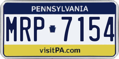 PA license plate MRP7154