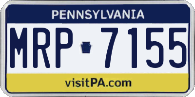 PA license plate MRP7155