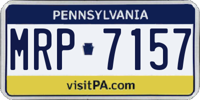 PA license plate MRP7157