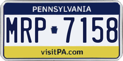 PA license plate MRP7158