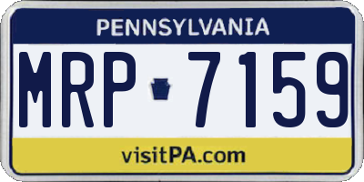 PA license plate MRP7159