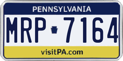 PA license plate MRP7164