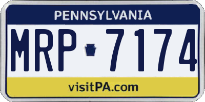 PA license plate MRP7174