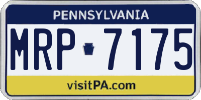 PA license plate MRP7175