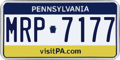 PA license plate MRP7177