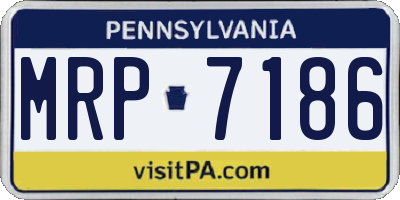 PA license plate MRP7186