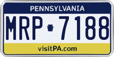 PA license plate MRP7188