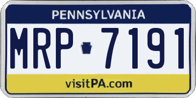 PA license plate MRP7191