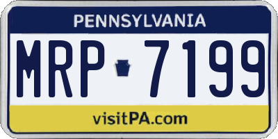 PA license plate MRP7199