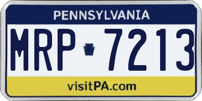PA license plate MRP7213