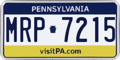 PA license plate MRP7215
