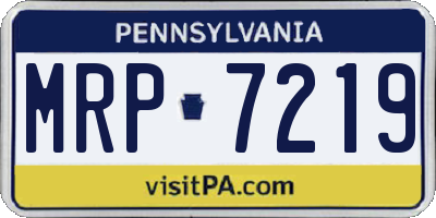 PA license plate MRP7219