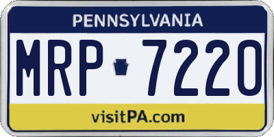 PA license plate MRP7220