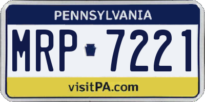 PA license plate MRP7221
