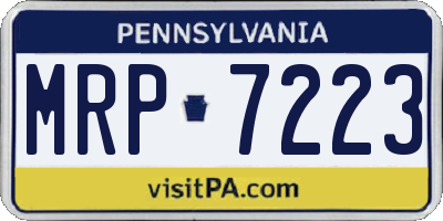 PA license plate MRP7223