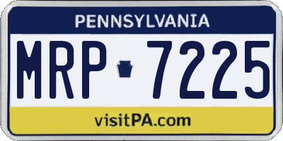 PA license plate MRP7225