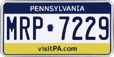 PA license plate MRP7229