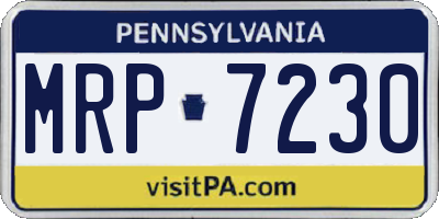 PA license plate MRP7230