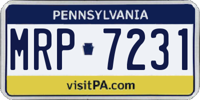 PA license plate MRP7231