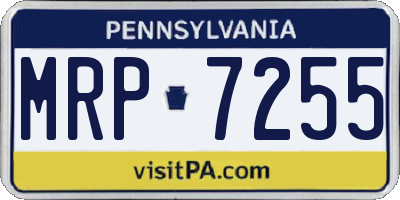PA license plate MRP7255