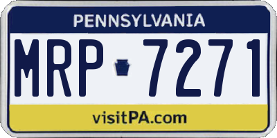 PA license plate MRP7271