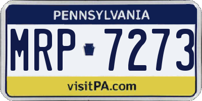 PA license plate MRP7273