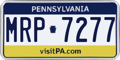 PA license plate MRP7277