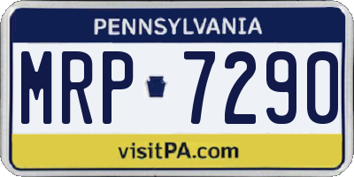 PA license plate MRP7290