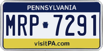 PA license plate MRP7291