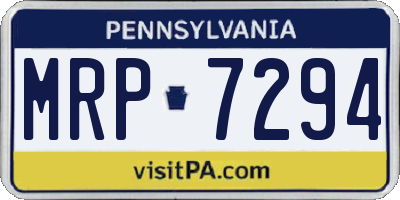 PA license plate MRP7294