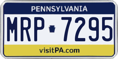 PA license plate MRP7295