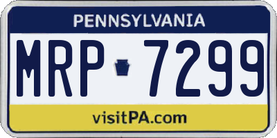 PA license plate MRP7299