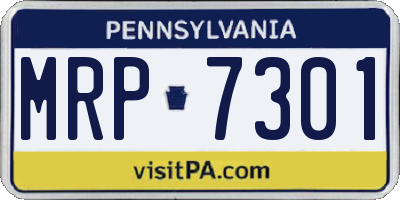 PA license plate MRP7301