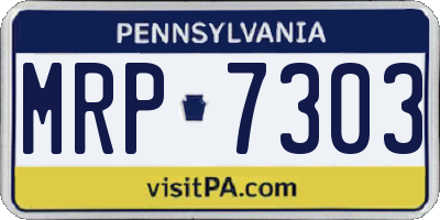 PA license plate MRP7303
