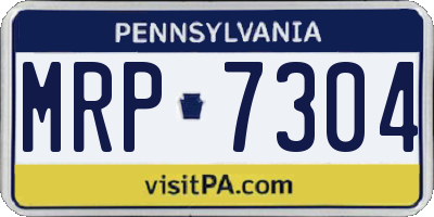 PA license plate MRP7304