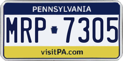 PA license plate MRP7305